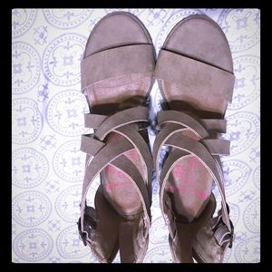 Nude-Tan Strappy Sandals